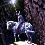 Detail Image - Gandalf from the Two Towers bookcover art - art by Geoff Taylor