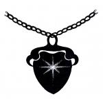 Heartstone amulet on a chain - art by Geoff Taylor Heartstone amulet on a chain - art by Geoff Taylor