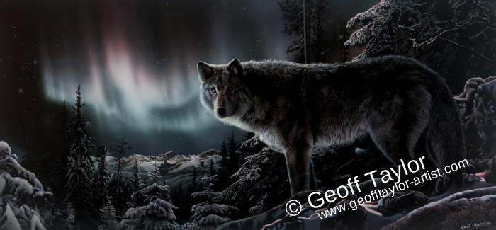 Waiting for the Call - Wolf Painting Waiting for the Call - Wolf Painting