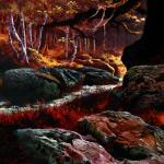 Detail Image of the woodland - art by Geoff Taylor