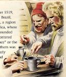 Ferdinand Magellan eating a meal on board a ship. - art by Geoff Taylor Ferdinand Magellan eating a meal on board a ship. - art by Geoff Taylor